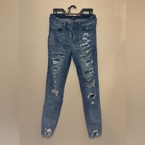 Size 8 regular length American Eagle distressed jeans